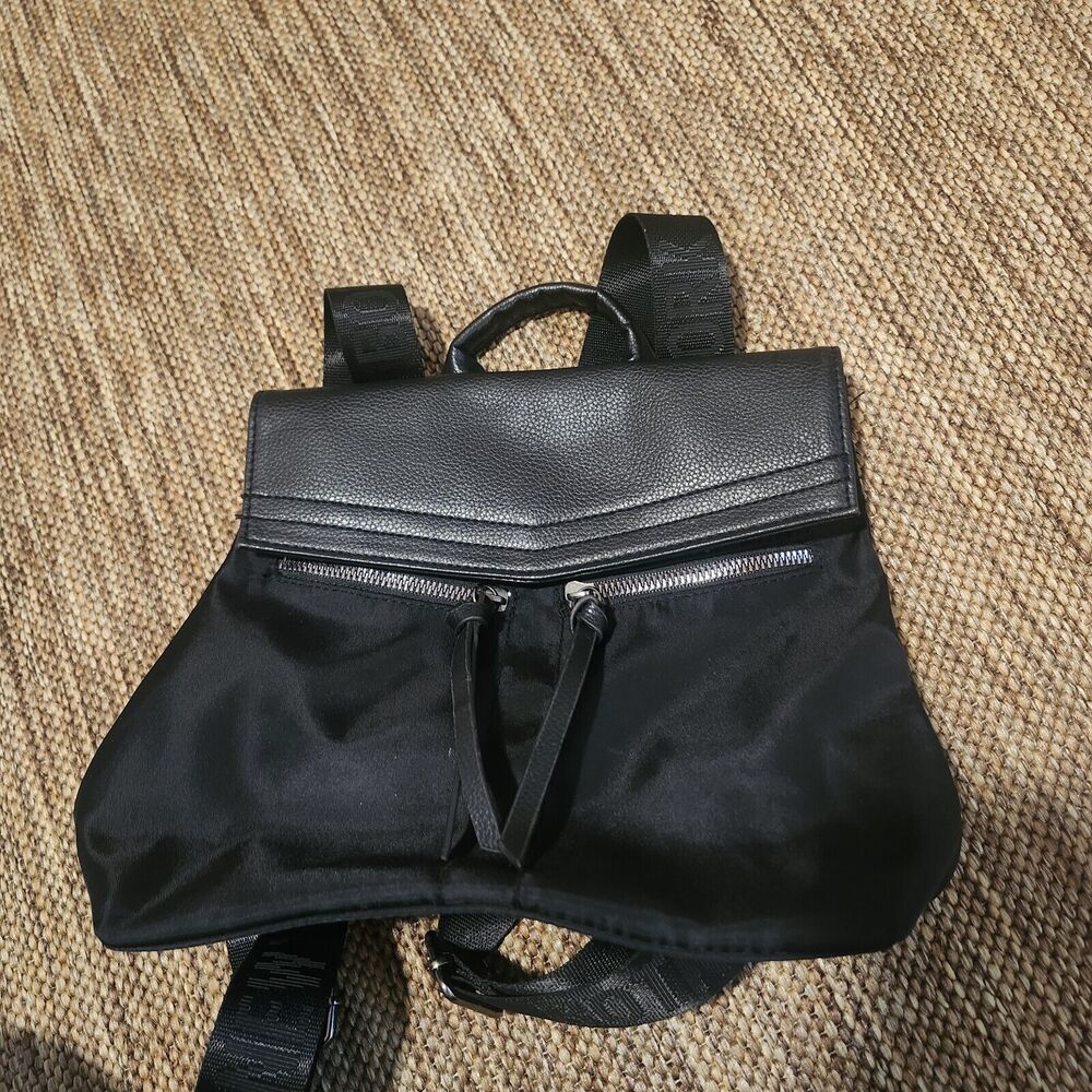 Botkier New York Black Mini Backpack Polyester Faux Leather Bag Unused
